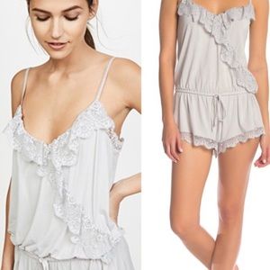 Eberjey Talia softest PJ ruffle teddy romper